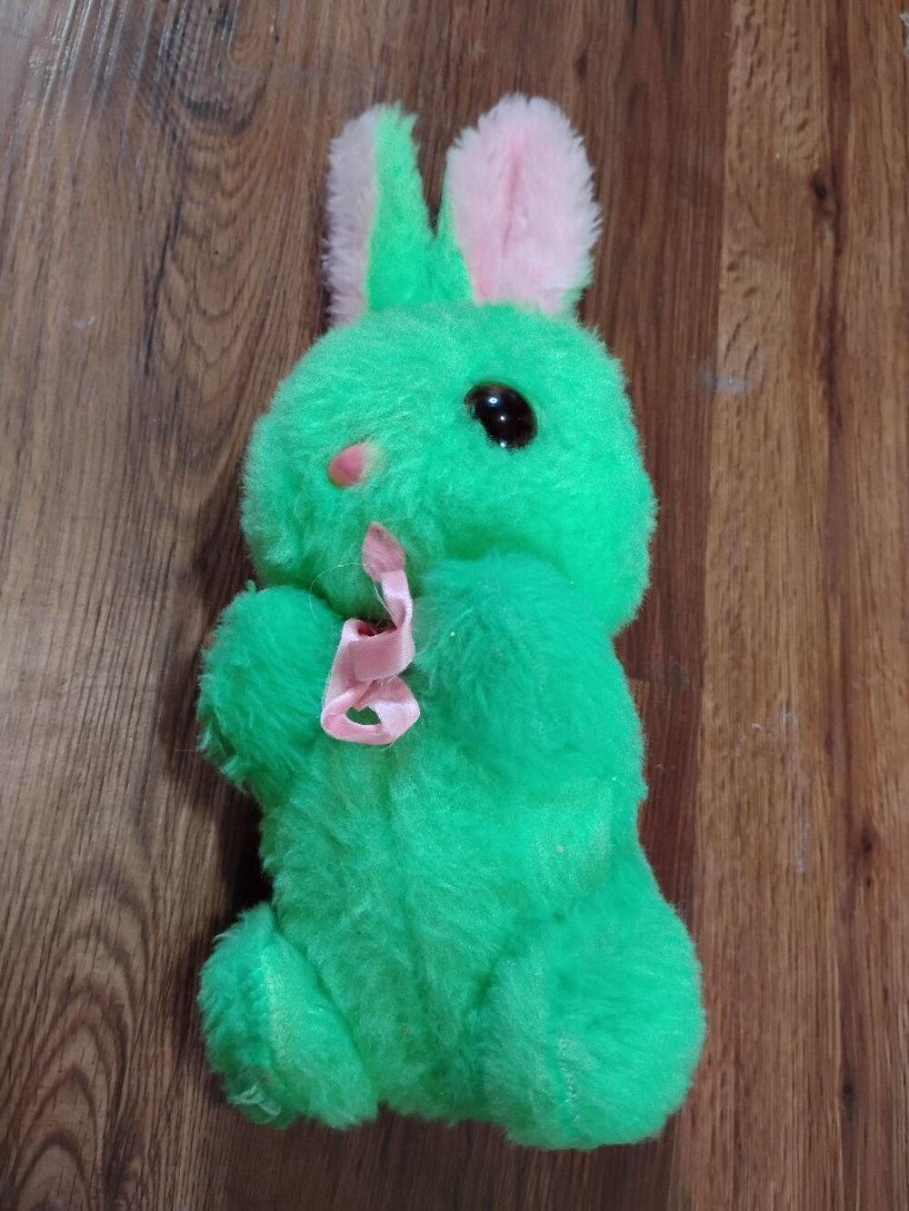 Vintage Rushton Easter Bunny Rabbit Neon Plush 11"